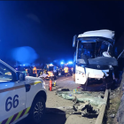 El bus accidentat a Portè-Puymorens.