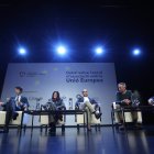 Els sis ponents al debat sobre l'acord d'associació del Col·legi d'Economistes