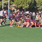 Un instant del partit celebrat ahir a València.