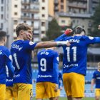 Cerdà celebra el 2-0 contra l’Amorebieta.