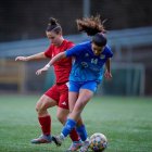 Chloe Izquierdo va marcar el primer gol de l’Enfaf, ahir a la Massana.