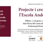 El cartell de la presentació del llibre que tindrà lloc el proper 13 de gener.