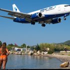 Aterratge aeroport de Skiathos