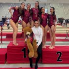 Les gimnastes de l’Artística Serradells.