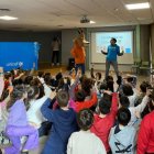 Els infants de l'Escola Andorrana durant l'activitat amb Unicef