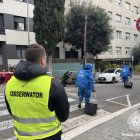 Un agent del Tedax participant com a observador en els simulacres d'atacs químics a Barcelona