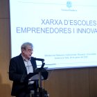 Ladislau Baró durant la presentació de la xarxa d'escoles emprenedores i innovadores