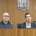 Vicenç Jorge i José Luis González, durant la compareixença sobre el creixement urbanístic sostenible