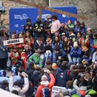 La delegació andorrana a l’acte de clausura d’ahir.