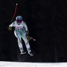 Cande Moreno, durant una de les baixades a Saalbach.