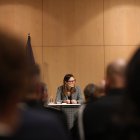 La ministra de Justícia i Interior, Ester Molné, en una compareixença.