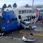 Accident tren Utah cotxe