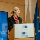 Krzepkowska durant la seva visita a Andorra.