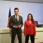 David Forné i Noelia Souque abans de la roda de premsa.