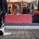 Ester Molné, Xavier Espot i Jordi Farré durant l'acte