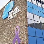 El llaç lila al Palau de Gel.