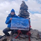 Josep Antoni Ballarín, en un dels cims que ha coronat.