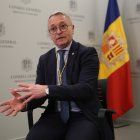 Patrice Faure durant l’entrevista amb els mitjans.