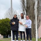 Mònica Doria, al centre, en el podi d’ahir.