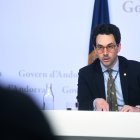 El ministre Guillem Casal en la roda de premsa d'aquest dimecres