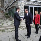 La trobada entre el síndic general, Carles Ensenyat i el president del Parlament de Catalunya, Josep Rull, celebrada aquest matí.