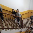 Els alumnes de batxillerat abans de l'inici de les proves d'avui