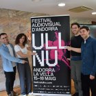 Hèctor Mas, Maria Nazzaro, Marc Camardons i Joan Marc Joval durant la presentació de la 12a edició del Festival Ull Nu