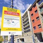Cartell del tall a l’avinguda Príncep Benlloch.