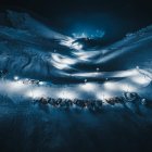 Les pistes d’esquí nocturnes de Shymbulak.