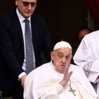 El Papa Francesc ahir durant la benedicció 'Urbi et Orbi' del Diumenge de Resurrecció.