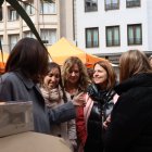 La cònsol major d'Escaldes-Engordany, Rosa Gili, (al centre) en la fira de sant Jordi d'Escaldes-Engordany