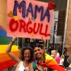 Vargas, a la dreta, el dia de l’orgull.