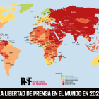Mapa mundial del rànquing de llibertat de premsa.