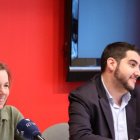 Pujol i Baró en una roda de premsa sobre OnlyFans.