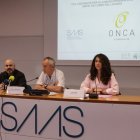 Imatge de la roda de premsa de l’ampliació del conveni.