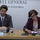 Cerni Escalé i Núria Segués durant la roda de premsa