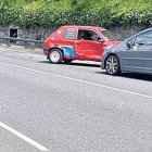 El cotxe implicat en l’accident.