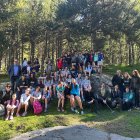 Els alumnes de l'escola andorrana durant la visita a la zona de treball de la vall de Sorteny.