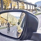 Un ciclista a Andorra la Vella.