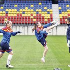 La selecció femenina es va exercitar ahir al nou Estadi de la FAF.
