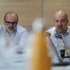 Francesc Solana i Gorka Aixàs durant el balanç de temporada