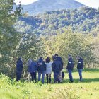 Els mossos al lloc dels fets en una reconstrucció.