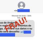 El missatge fraudulent.