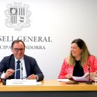Jordi Jordana i Maria Martisella durant una roda de premsa.