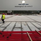 Les obres a la plaça del Poble.