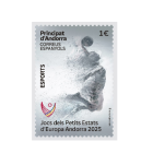 Segell de Correos dedicat als Jocs dels Petits Estats d'Europa Andorra 2025