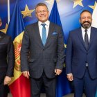 Xavier Espot, Šefčovič i Beccari a Brussel·les.
