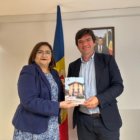 El raonador del ciutadà, Xavier Cañada, amb la presidenta de la Federació Iberoamericana del Ombudsperson (FIO), Raquel Caballero de Guevara.