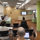 Un moment de la presentació de la tesi.