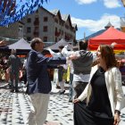 La cònsol major d'Escaldes-Engordany, Rosa Gili, durant el ball de Santa Anna.